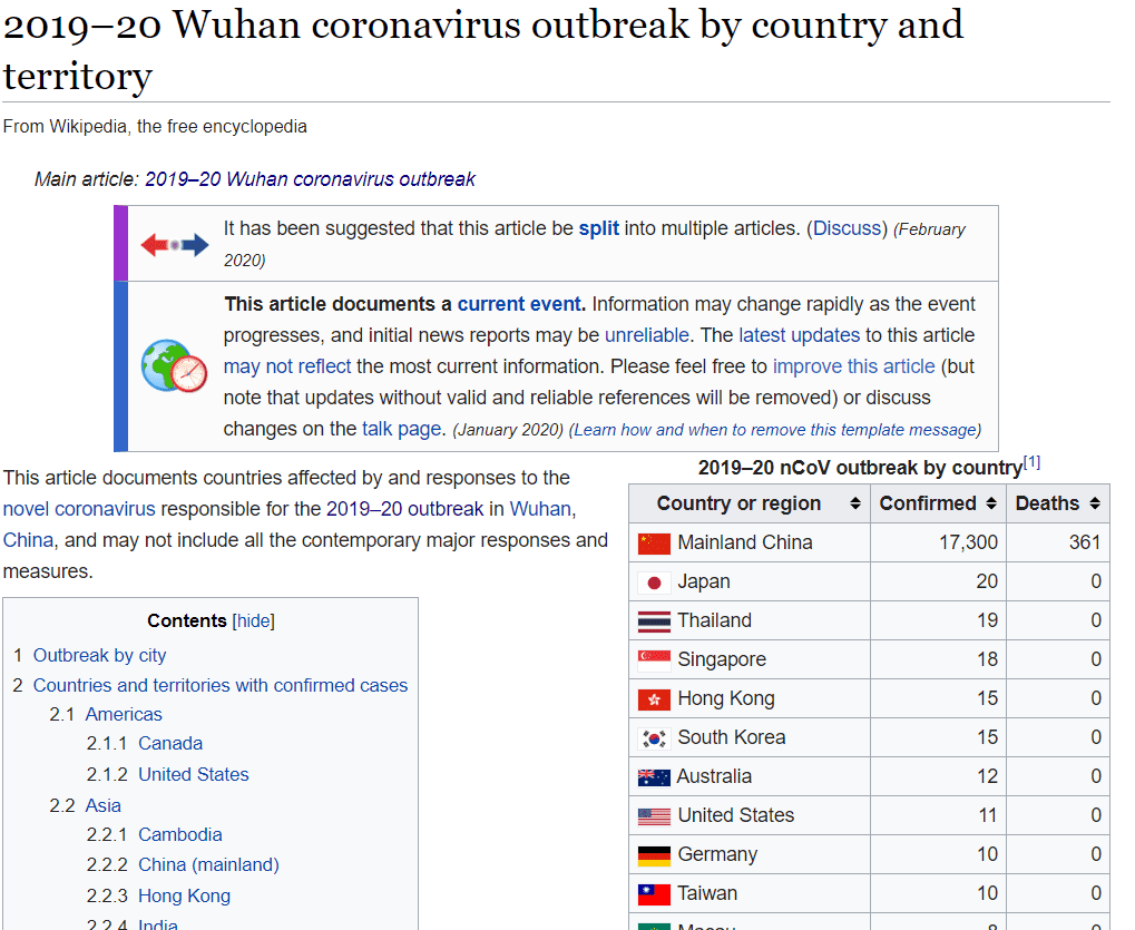 wikipedia scrape